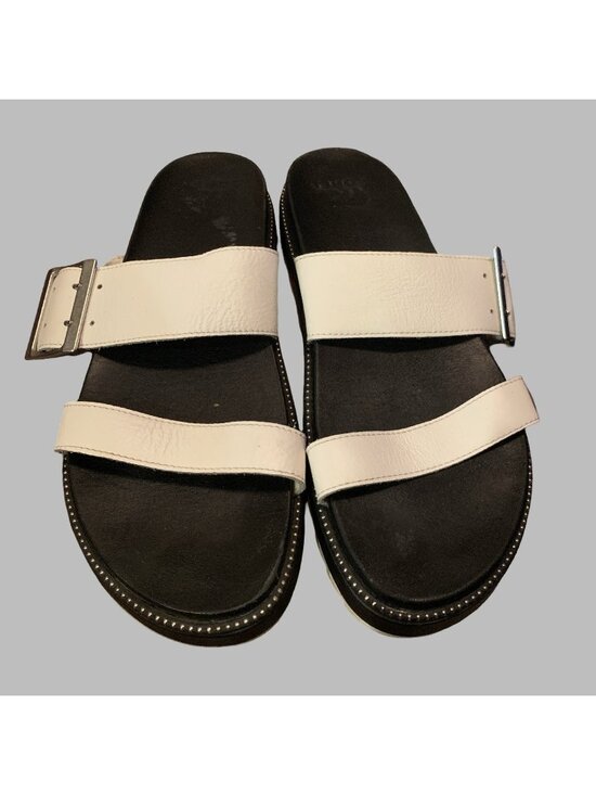 Sorel Shoes - Sorel Roaming Buckle Slide Sandals Women's 10 Black And White Comfort Summer